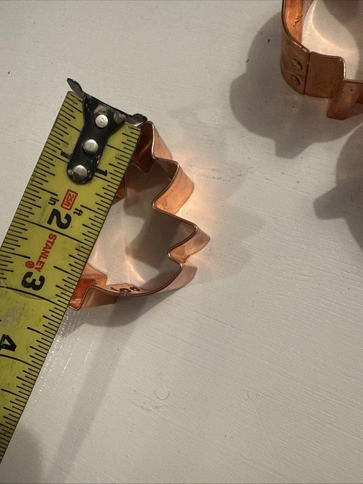 3 медных резака для печенья 3 дюйма желудь Уилтона и 2 елки - Изображение 4 из 4