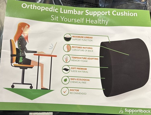 Supportiback Orthopaedic Ergonomic Memory Foam for Back Support and Pain Relief - Picture 2 of 5