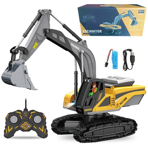 Engineering vehicle Digger Remote Control Excavator Bulldozer Tpy Car RC Truck - Picture 25 of 30