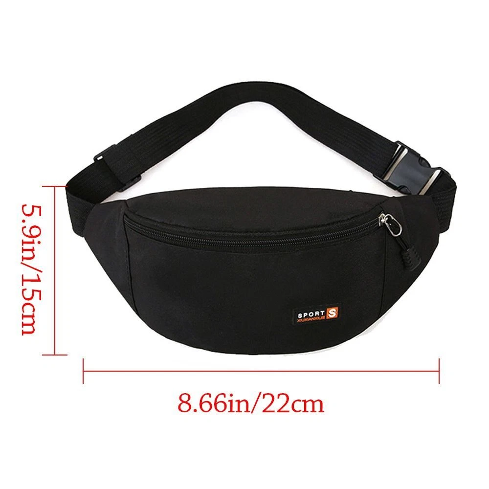 Women Men Sport Nylon Waist Pack Waist Bag Belt Bum Bag Fanny Pack