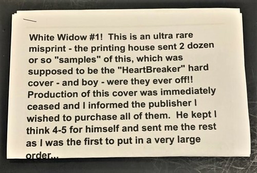 White Widow #1 Heartbreaker Kickstarter HC Misprint - Picture 3 of 6