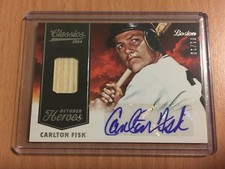 2014 Classics Carlton Fisk Boston Red Sox Game-Used Bat AUTOGRAPH SP /10