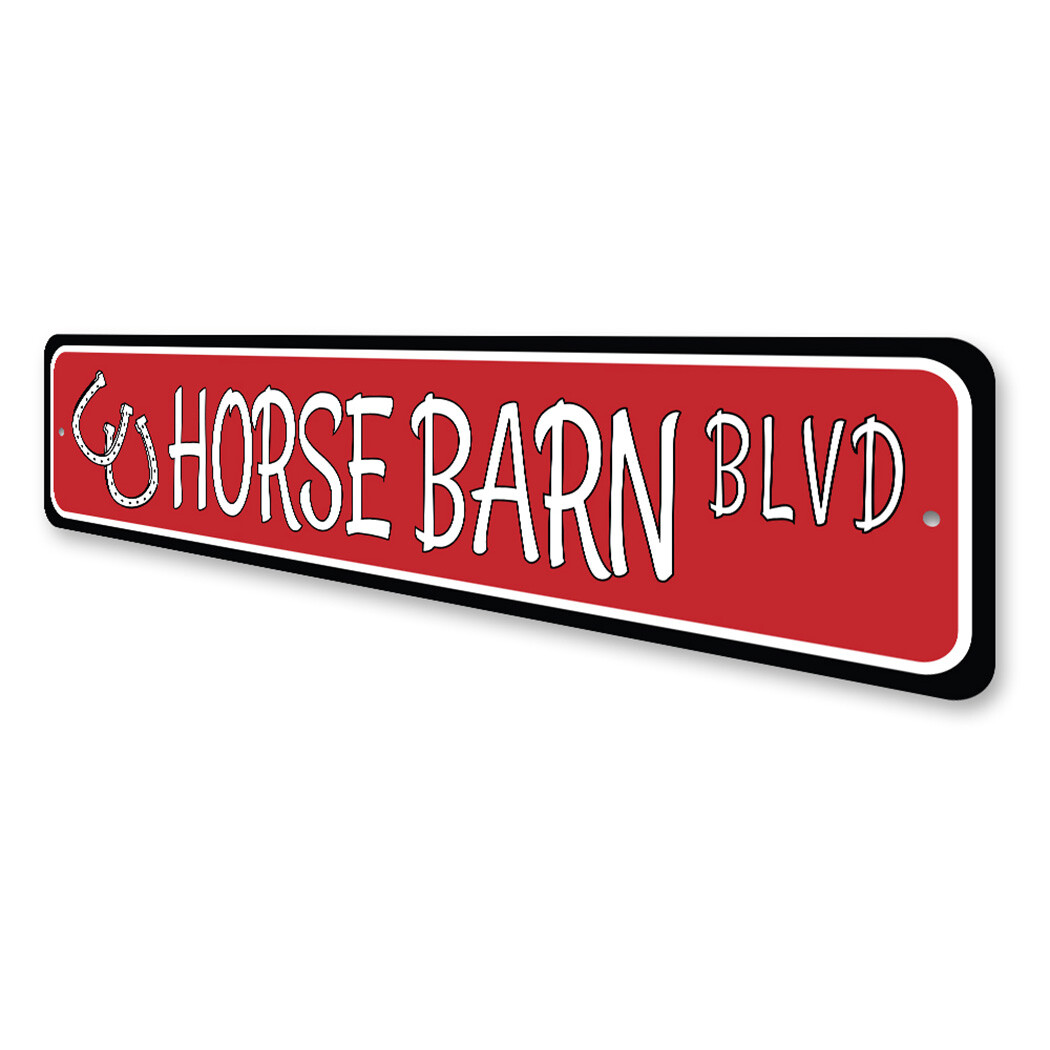 Horse Barn Street Metal Sign