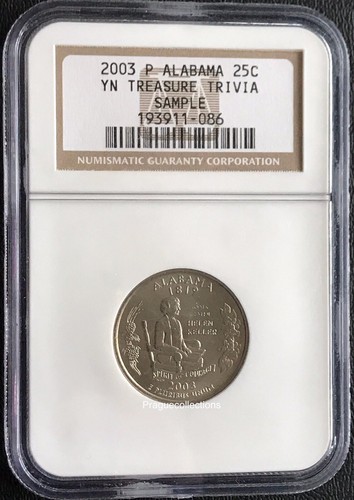 2003 P Alabama 25c YN Treasure Trivia NGC SAMPLE - Picture 3 of 4