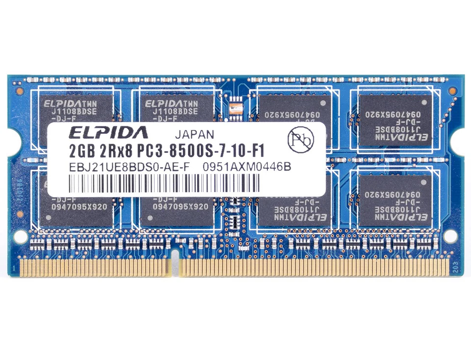 1PC 2GB DDR3 RAM Memory PC3-8500S 1066Mhz 200 Pin for MacBook PC Laptop - Image 2 of 4