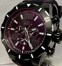 52mm Purple Tinted Crystal | RADAR  Chrono VD53 Qtz S1 RALLY Invicta Mens Watch