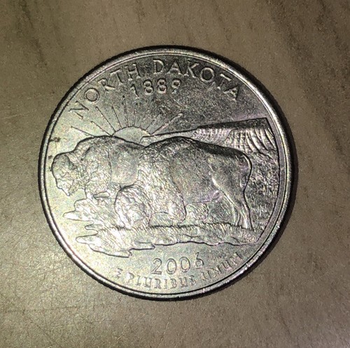 North Dakota - 2006 - P Mint - State Quarter ( Stempelglanz ) + Münzkapsel! - Bild 1 von 5