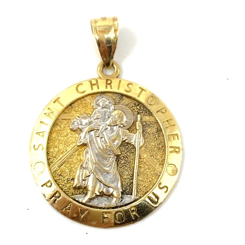 St Christopher Pendant 10K2T Gold 3.4g (MI1070841)