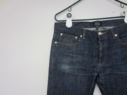 APC Petit Standard Japanese Indigo Denim Jeans Tag 32 *Real 34x33.5 - Picture 7 of 24