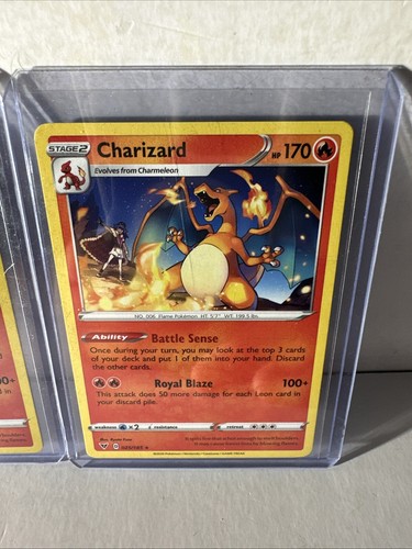 2020 Charziard Holo 025/185 & 2020 Charizard Non-holo 025/185 Pair - Bild 4 von 4