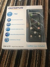 Olympus DM-670 Digital Voice Recorder - 8GB, Black