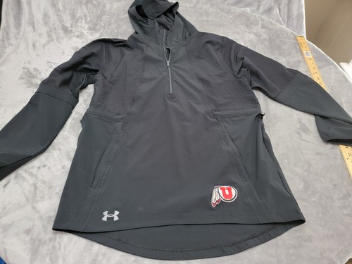 Utah Utes Under Armour pullover small loose HeatGear vented hooded
