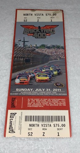 2011 Brickyard 400 NASCAR Sprint Cup Series Ticket Indianapolis Motor Speedway - 第 1/2 張圖片