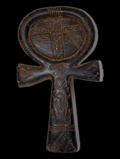 RARE ANCIENT EGYPTIAN ANTIQUE Statue Ankh Key of Life with Symbol Eye of Horus