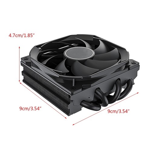 90mm CPU Fan Mini-ITX 1700/115X Cooler IS-47S Nickel Plated 4 Copper Heatpipes - Afbeelding 8 van 8