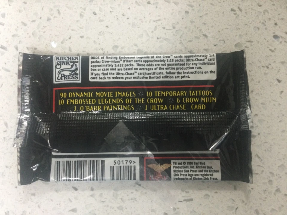 The Crow City of Angels 1996 paquetes sellados tarjetas coleccionables fregadero de cocina prensa Foto 3 de 3