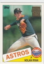 NOLAN RYAN TOPPS 1985 85 REPRINT GOLD STAMP METS RANGERS ASTROS HOF #18 1999 99
