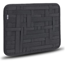 Electronics Organizer Multipurpose Grid Elastic Case Black Cables New