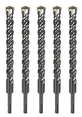 SDS Plus Rotary Hammer Drill Bit 7/8''x10'' Carbide Tip for Concrete Masonry-5Pcs