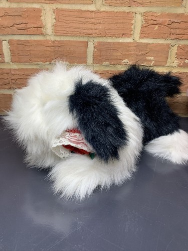 The Westcliff Collection Plush Old English Sheepdog 13" Rose On Neck - Picture 2 of 16