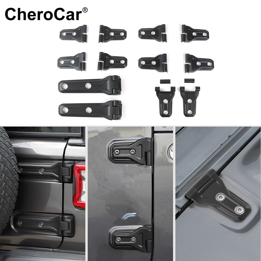 Matte Black Tailgate Hinge Cover Trims For Jeep Wrangler JL 2018+ – Set Of 2