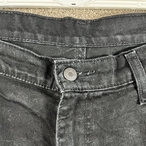 Levi's 569 Waterless Bermuda Shorts Men's 36 Black Denim 5-Pockets Zip Fly - Picture 3 of 10