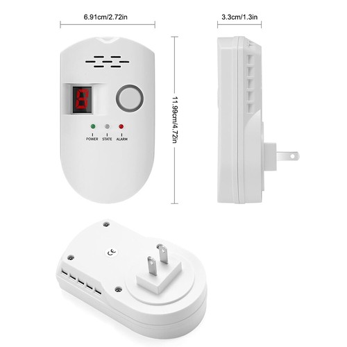 Detector de Fugas de Gas Natural para Hogar Cocina, Combustible y Explosivo Alarma de Gas EE. UU. - Imagen 16 de 23