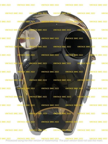 AJS 1930 MODEL R6 350CC BLACK & CHROME STEEL PETROL TANK WITH CAP & TAP /FIT FOR - Picture 6 of 8