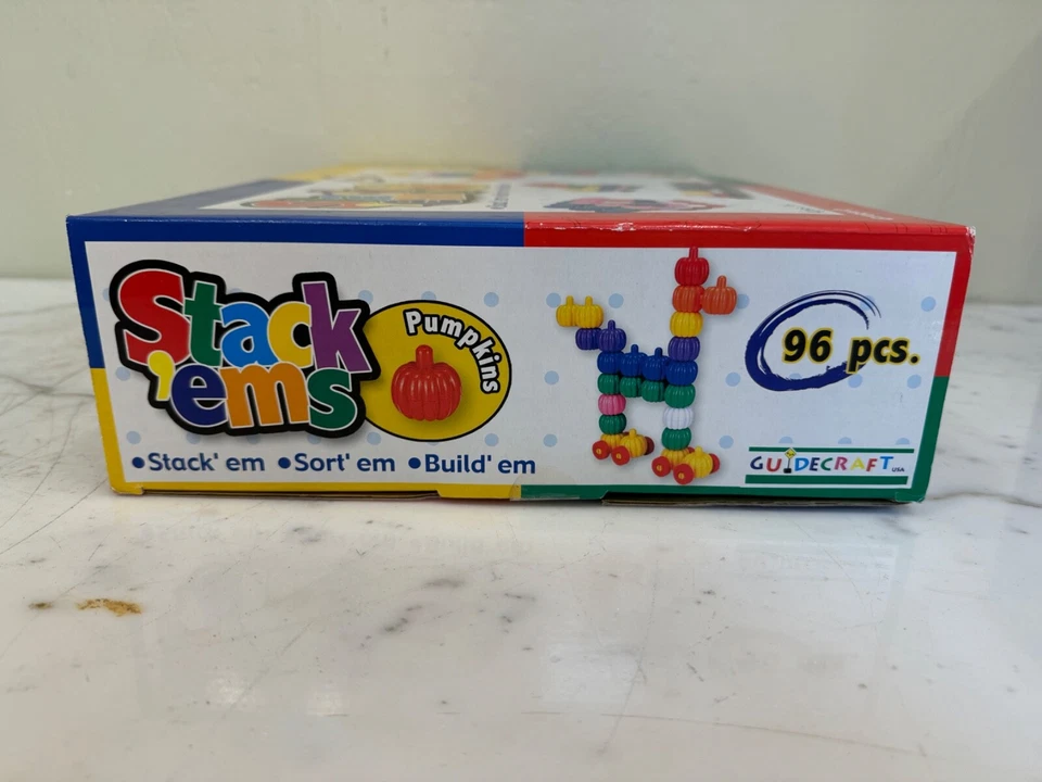 Guidecraft Stack'ems Pumpkins 96 Piece Set Building Toy - Image 3 of 4