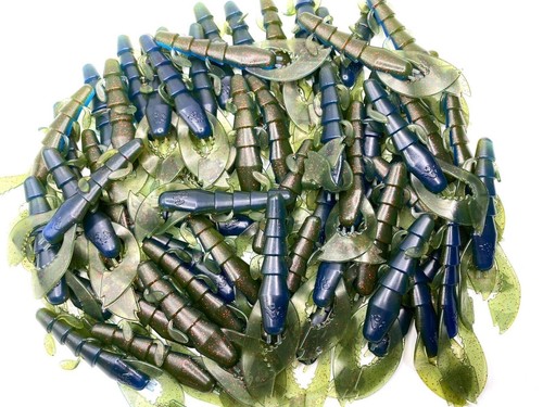 20ct 4" Bottom Licker Crawfish Bass Fishing Lure Floating Claws Jig Trailer - Picture 36 of 53