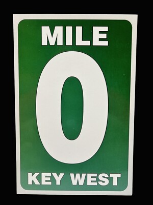 Mile Marker Zero (0) Post Card Key West, Florida Advertising Souvenir Vintage 