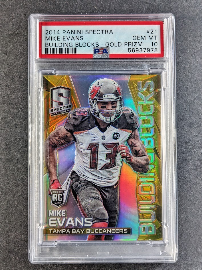 Mike Evans Panini Spectra Building Blocks #21 Gold Prizm