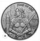1 OZ .999 PURE SILVER JOAN OF ARC  ROUND COIN FREEDOM GIRL BU BULLION CAPSULE