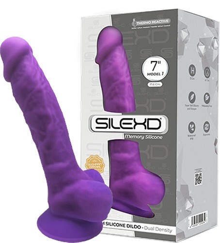 Dildo SILEXD Model 1 7" Stimulating Unisex Realistic Foul 17cm Various Colors Sexual - Picture 8 of 12