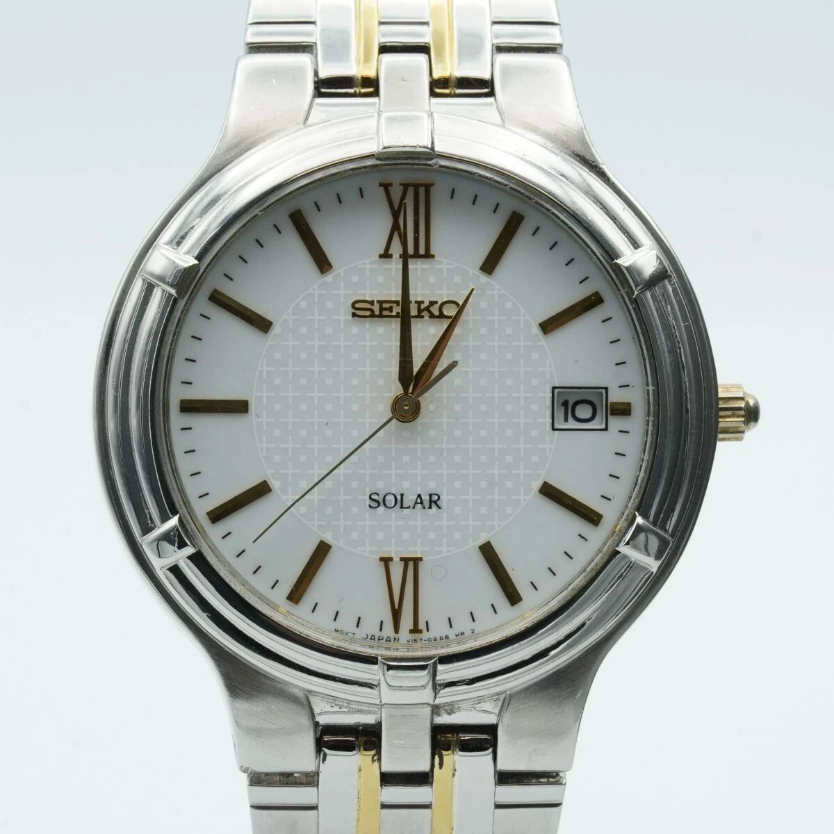SEIKO Solar Herren Uhr 35mm V157-0AA= Men Watch From JAPAN S078