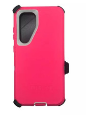 Drop Case for Samsung Galaxy S22 5G OtterBox Defender Case  Clip - Pink White