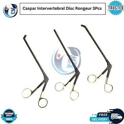 Caspar Intervertebral Disc Rongeur 3Pcs 4mm x 18cm Orthopedic Spine Instruments