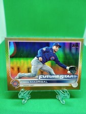 NICK MADRIGAL GOLD FOIL REFRACTOR 2022 TOPPS SERIES 2 CHICAGO CUBS