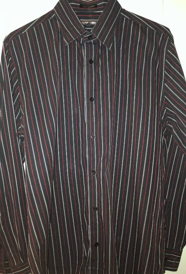 Camisa Hombre Express1MX Grande (16-16 1/2) Rayas Foto 2 de 4