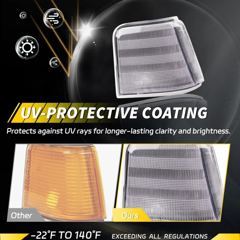 2X Clear Lens Side Marker Lights For 1987-1988 Cutlass Supreme Calais 442 GT-350 - Image 3 of 4