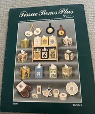 Plastic Canvas Pattern Leaflet Booklet Tissue Boxes Plus Ninna Holidays /