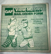 VINTAGE 1970'S GAF VIEW-MASTER MAIL ORDER FORM 259-850-06, FORM ONLY