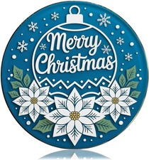 Merry Christmas Flower Snowflake Tin Metal Signs Home D cor Vintage Holiday