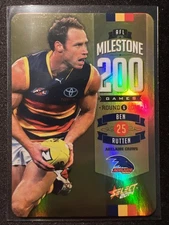 BEN RUTTEN 200 GAMES MILESTONE GOLD SELECT AFL 2014 ADELAIDE CROWS
