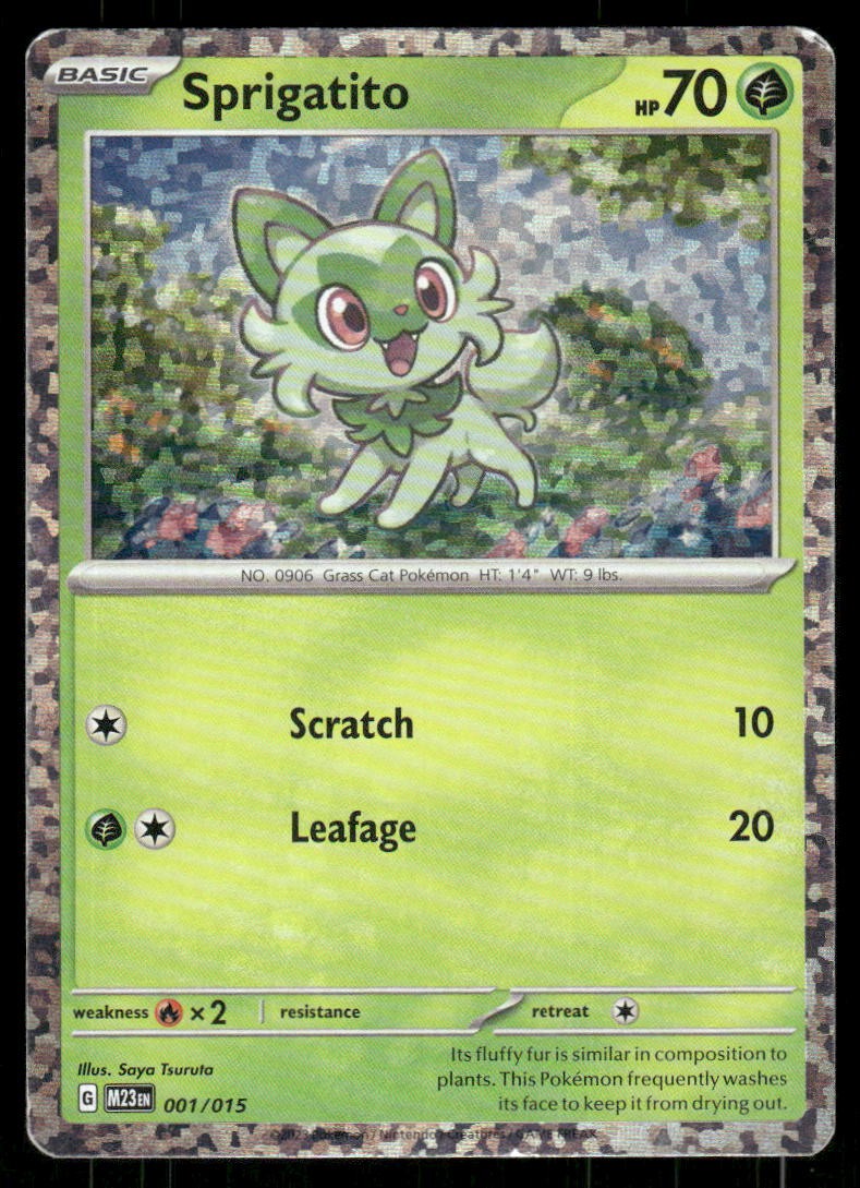 Sprigatito 001/015 holo Promo McDonald's Collection 2023 Pokemon Heavily Played