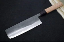Kikuichi of Japan Kuro Series - 6.5" Nakiri Knife - White #2 Carbon Steel - Octa