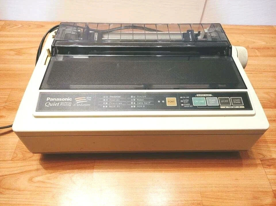 UNTESTED BUT POWERS ON PANASONIC KX-P2135 PRINTER 24PIN DOT MATRIX COLOR 120V - Image 2 of 4