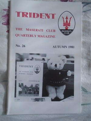 Trident Maserati Club mag No 26 Autumn 1981