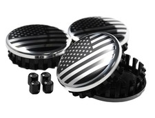 for Chevrolet Wheel Center Caps HubCap Valve Stem Caps 3 1/4 inches 83mm Bl...