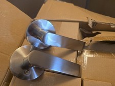 6 Pack Satin Nickel Door Handles Interior, Passage Door Levers Heavy Duty, D...